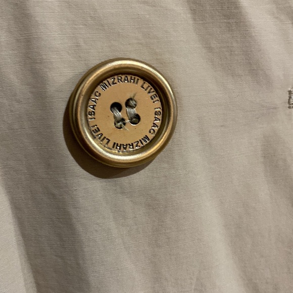 Isaac Mizrahi Live Tan Trench Coat Size Medium - Picture 4 of 11